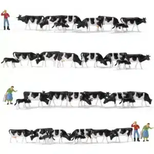 Vaches de ferme en noir et blanc, 36 pièces, échelle 1:87, bien peintes, avec un troupeau de contribuables AN8720 1