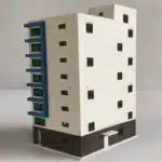 Immeuble bureaux modernes 6 étages échelle N 3