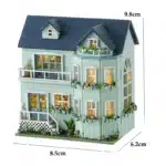 Maquette maison familiale bleue 7