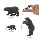 Figurines miniatures famille d’ours bruns 1/87 7