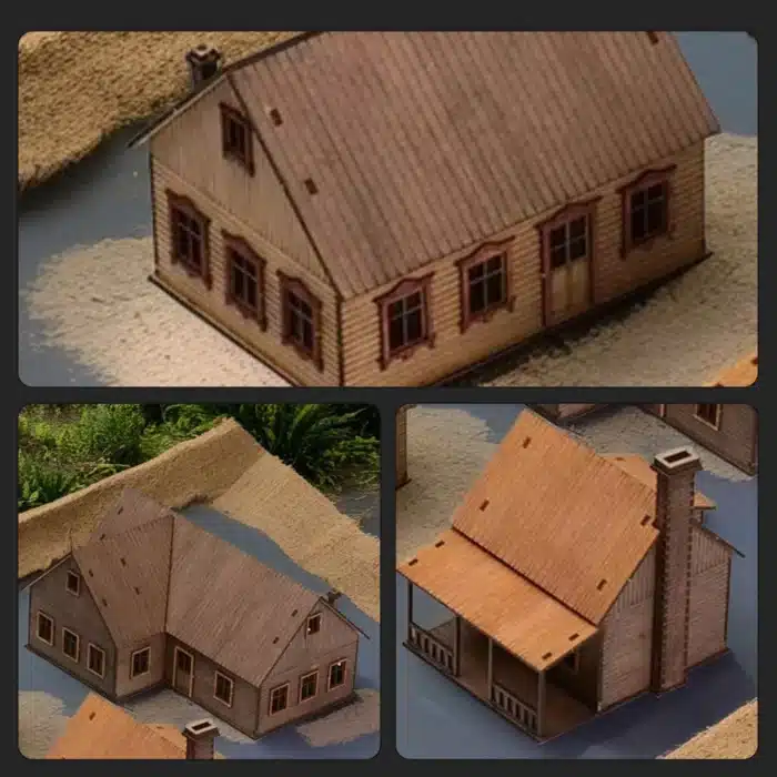 Kit de modèle de maison de ville européenne orientale à l'échelle 1/72-affichage de paysages Diorama détaillé pour cadeaux de collectionneurs pour les amateurs et les fans de bricolage 4