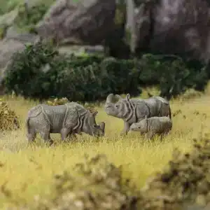 figurines rhinoceros 1/87 7