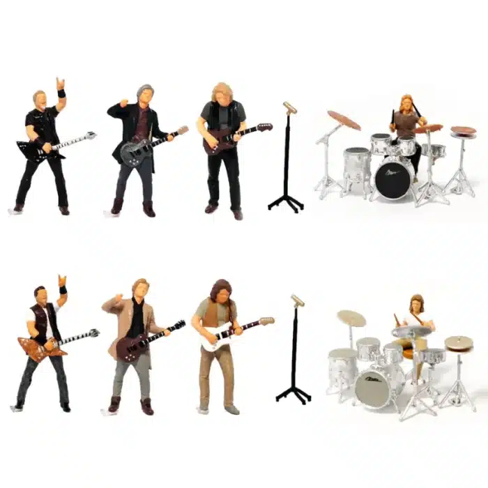figurines miniatures groupe rock 1/64 1