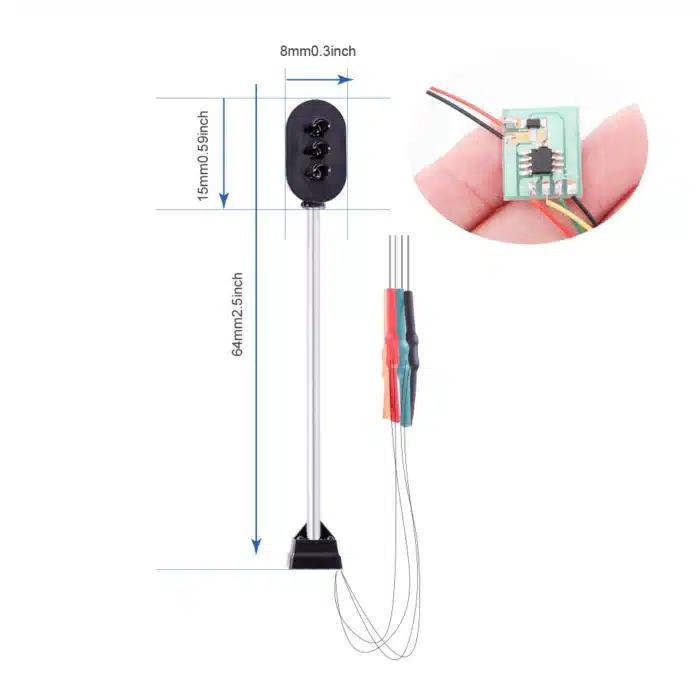 feu de circulation miniature 6 cm 7