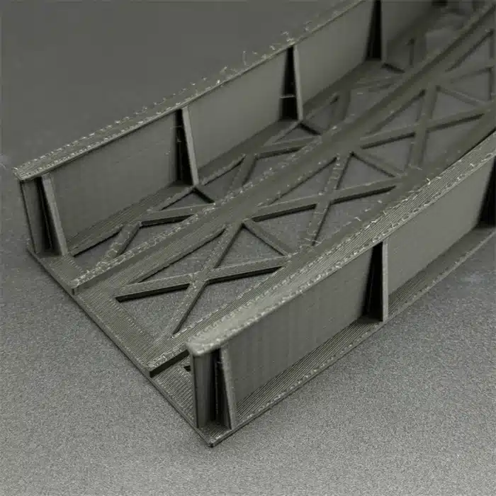 Pont incurvé HO diorama gris 5