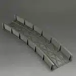 Pont incurvé HO diorama gris 3