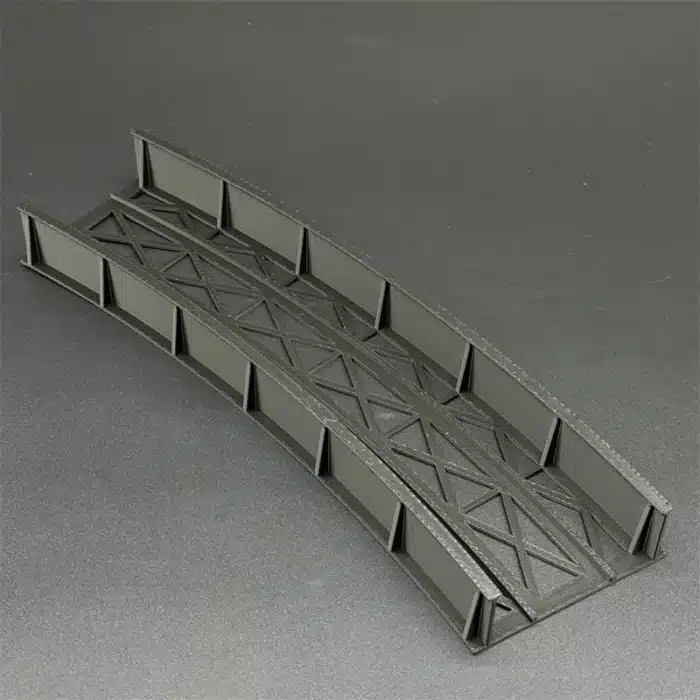 Pont incurvé HO diorama gris 3