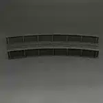 Pont incurvé HO diorama gris 6