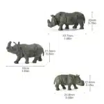 figurines rhinoceros 1/87 18