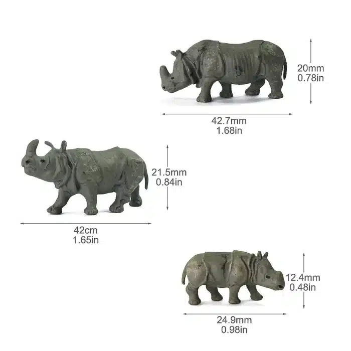 figurines rhinoceros 1/87 18