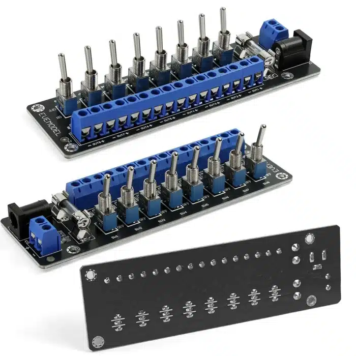Panneau de commande électrique 8 canaux – 3V à 24V DC pour maquettes 1