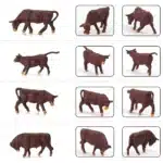 Figurines vaches​ marrons HO 3