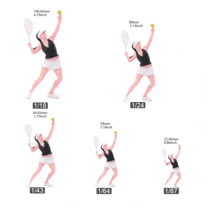 Figurines 1/87 joueurs de tennis 6