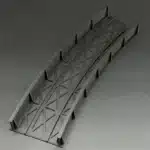 Pont incurvé HO diorama gris 2