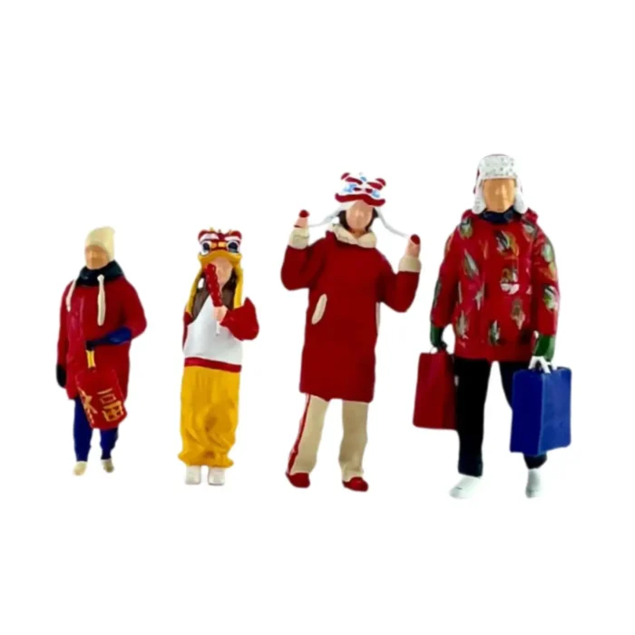 miniature personnages hiver famille 1/64 2