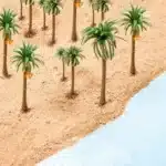 Palmiers miniatures en plastique 5