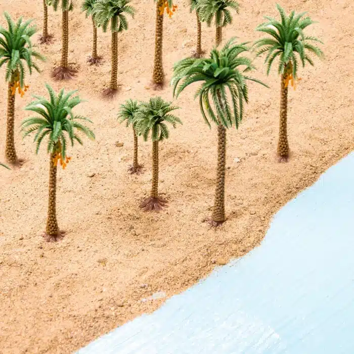 Palmiers miniatures en plastique 5