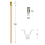 ampoules e5 12v avec supports en cuivre et fils 2