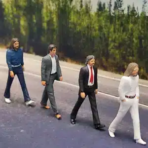 Figurines miniatures 1/64 – Groupe de rock sur passage piéton 1