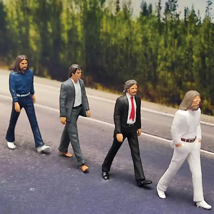 Figurines miniatures 1/64 – Groupe de rock sur passage piéton 1