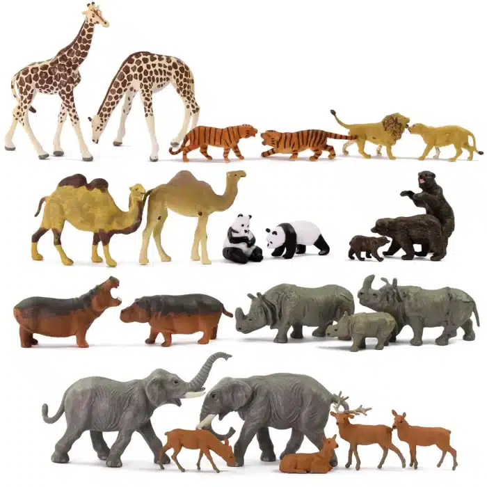 Figurines animaux sauvages zoo 1/87 7