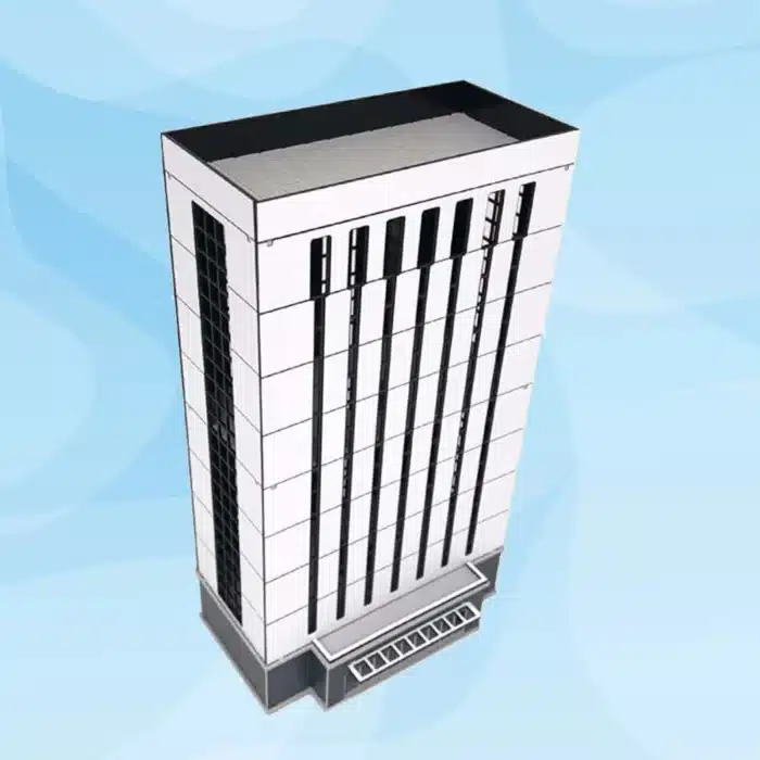 immeuble bureau maquette blanc N 6
