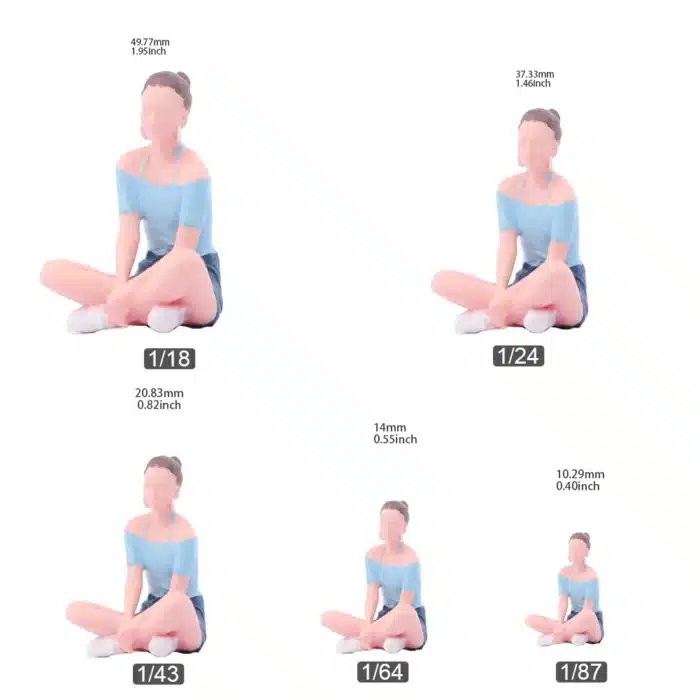 Figurines miniatures – famille assise au parc 1/18 12