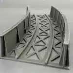 Pont incurvé HO diorama gris 4