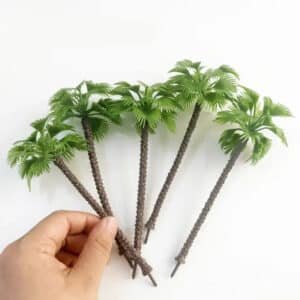 Cocotiers miniatures pour maquette 15 cm (lot de 3 ou 10)