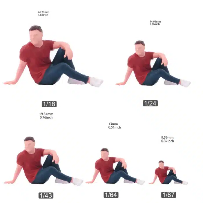 Figurines miniatures – famille assise au parc 1/18 11