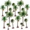 Palmiers miniatures en plastique (lot de 5, de 5 à 15 cm)