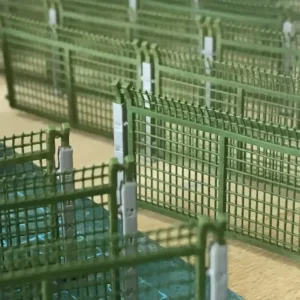 Clôture verte pour maquette ferroviaire HO