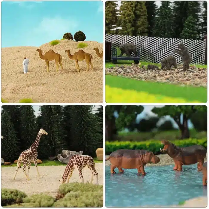 Figurines animaux sauvages zoo 1/87 3