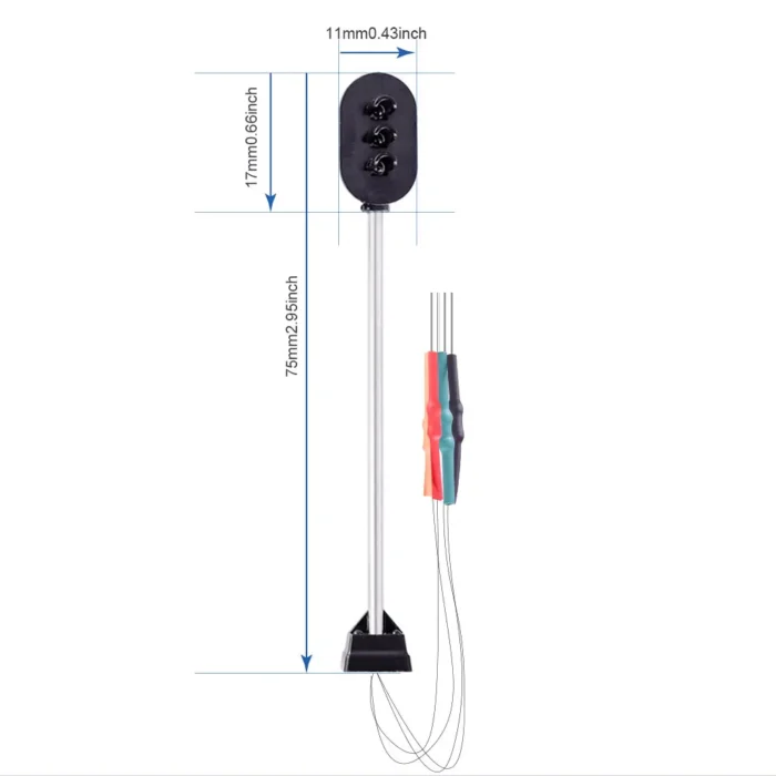 feu de circulation miniature 7 cm 3