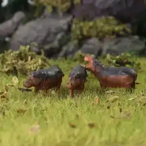 Figurines hippopotames 1/87 (lot de 2)