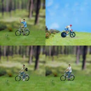 Figurine 1/87 homme cycliste