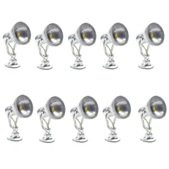 Projecteurs gris miniatures maquette lumière blanche 1