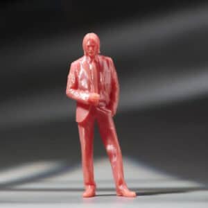 Figurine miniature scène de film - tueur en costume sans peinture