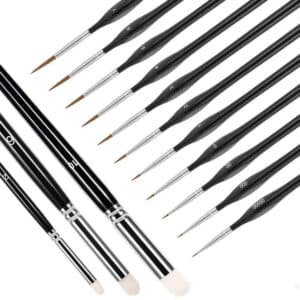 Pinceaux de détails pour modélisme (lot de 3, 11 ou 14)