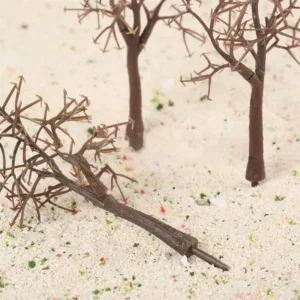 Lot de 70 arbres d’hiver miniatures pour maquette 1/300