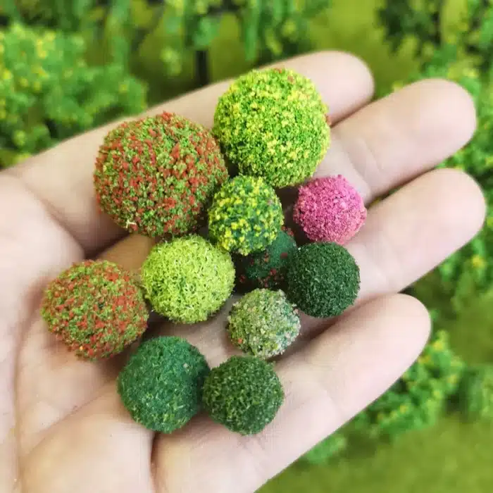 Lot de 10 arbustes miniatures 5