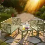 salon de jardin vert miniature 1