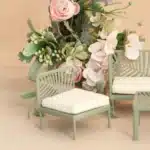 salon jardin miniature vert 1/12 5