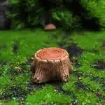 Table tronc d’arbre miniature avec tabourets 6