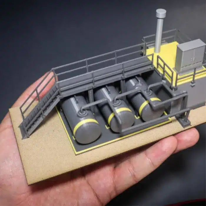 Equipement industriel miniature avec cuves 1/87 1