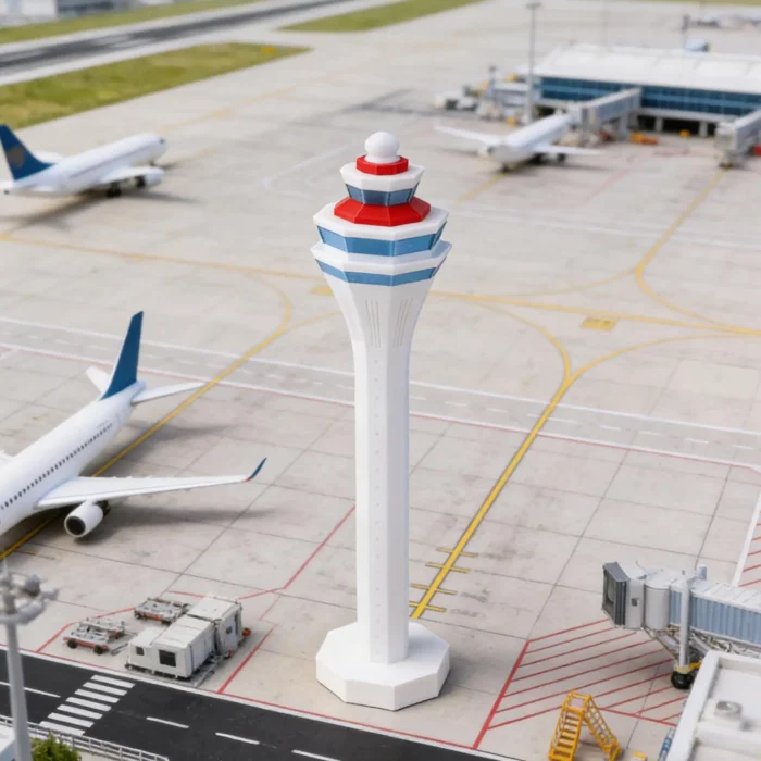 tour de contrôle d’aéroport miniature 3