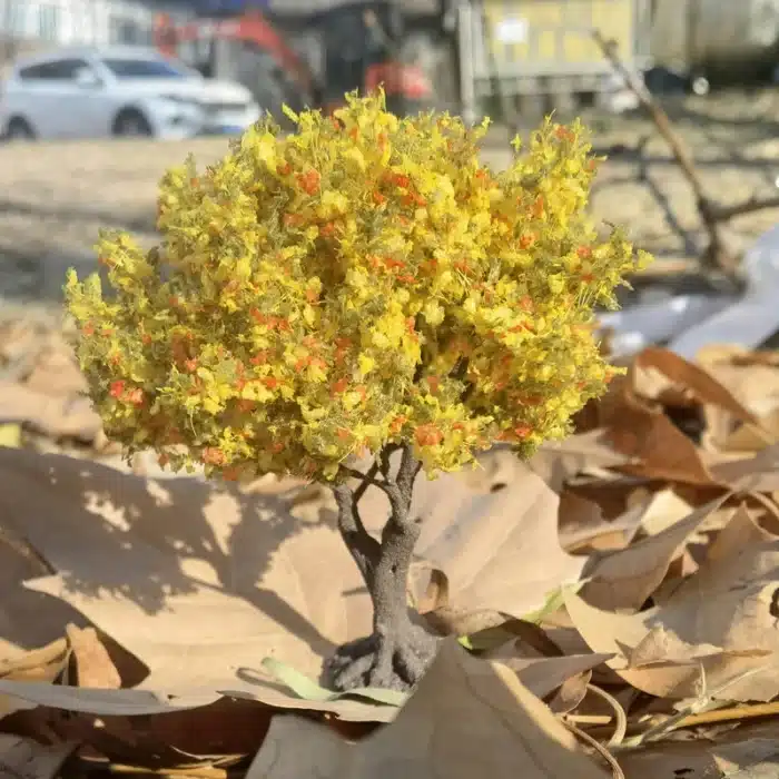 Arbres miniatures jaunes 5