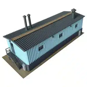 maquette de bâtiment industriel miniature HO 3
