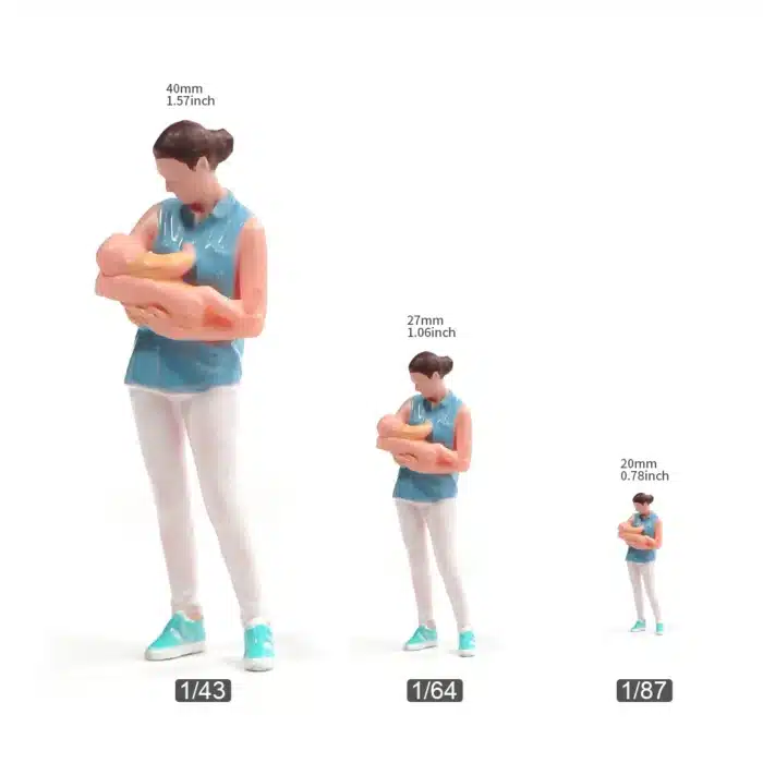 FIgurine miniature mère bébé 6