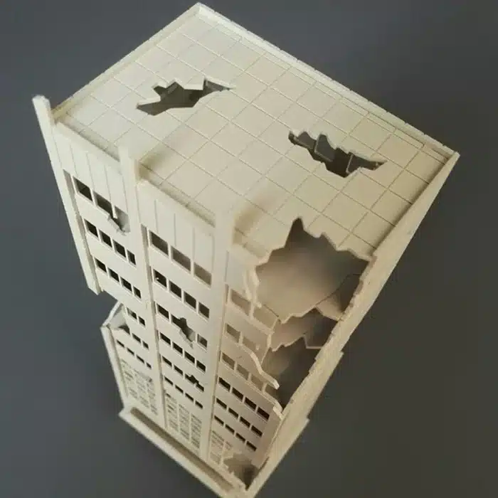 Maquette building en ruine N 2